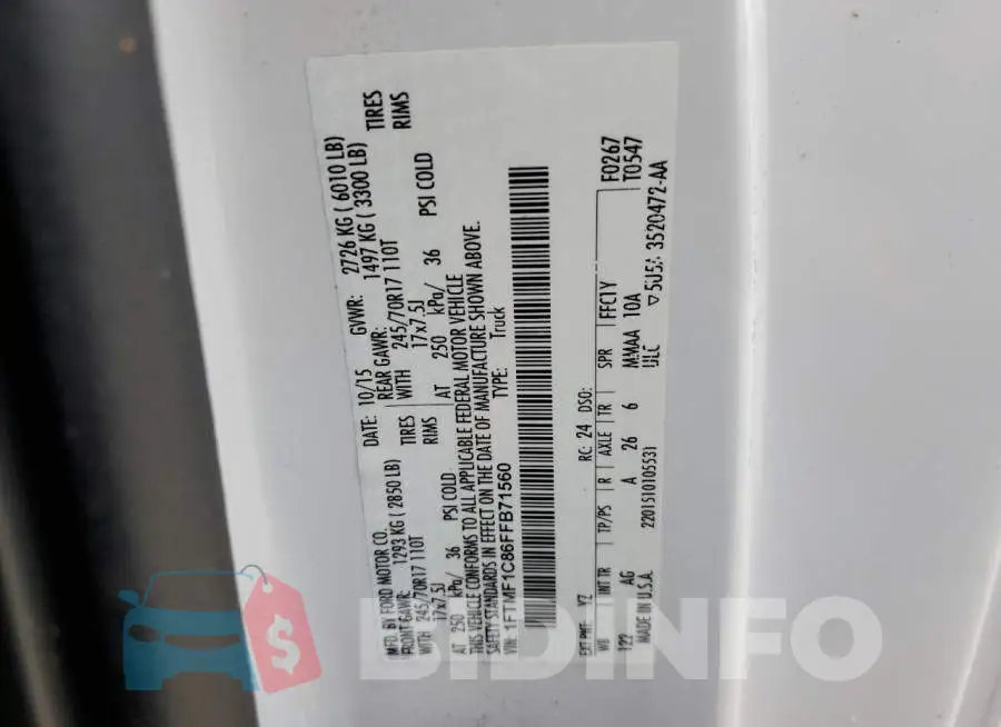 1FTMF1C86FFB71560 Photo# 13