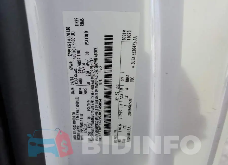 1FTMF1CB5JKF45054 Photo# 12
