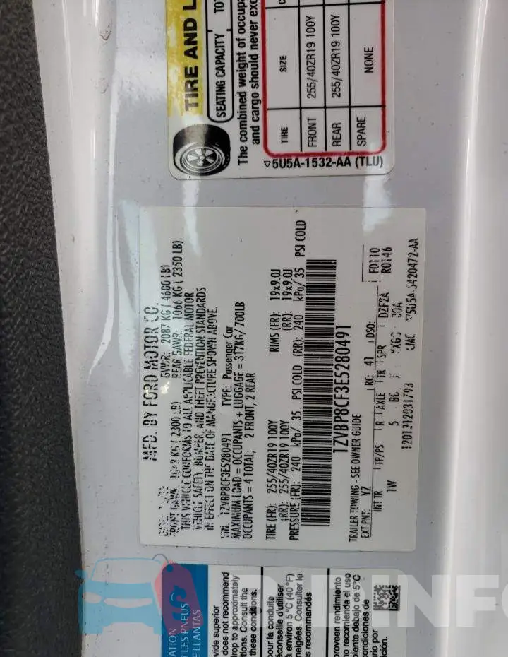 1ZVBP8CF3E5280491 Photo# 13