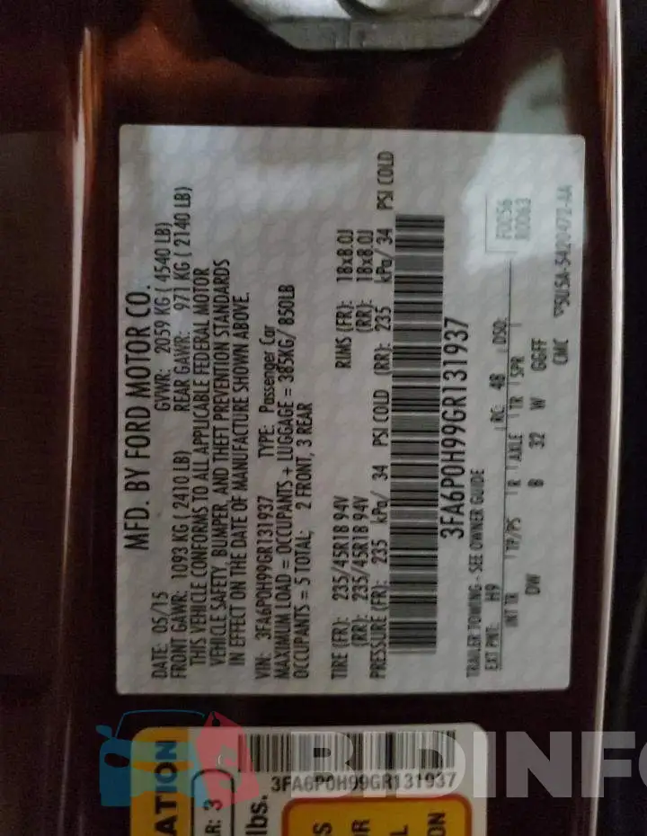 3FA6P0H99GR131937 Photo# 13