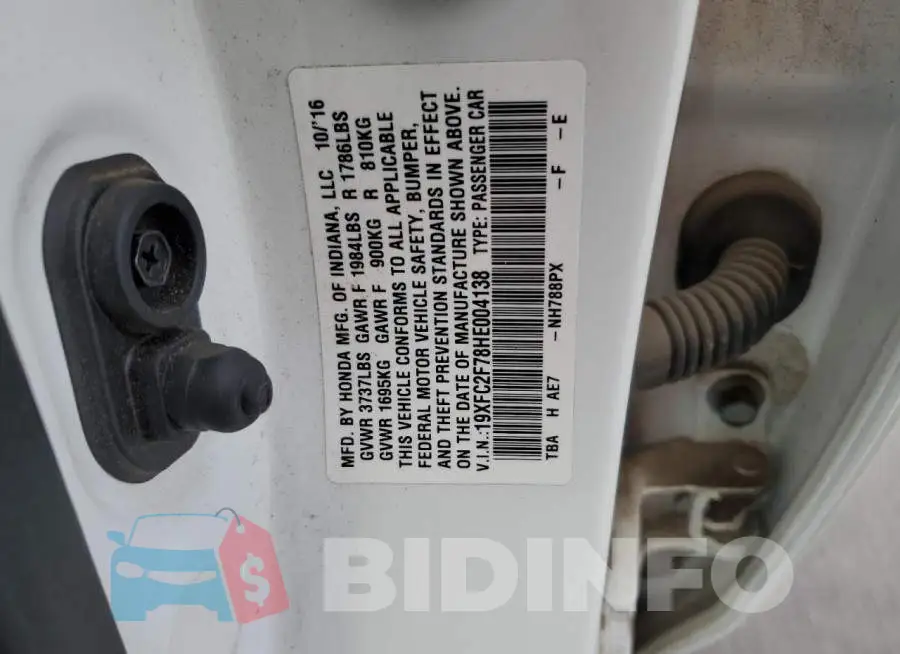 19XFC2F78HE004138 Photo# 12