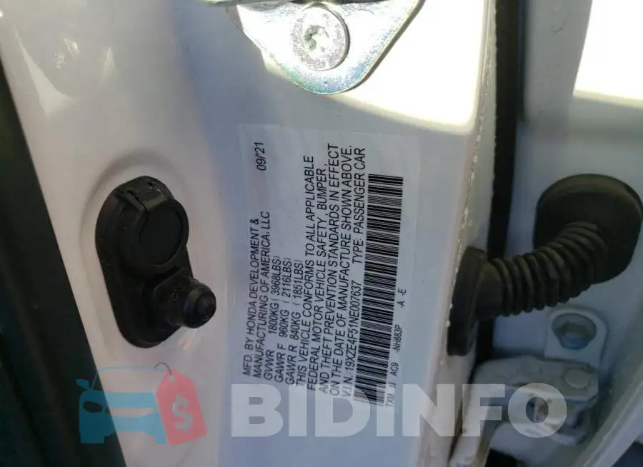 19XZE4F51NE007637 Photo# 12