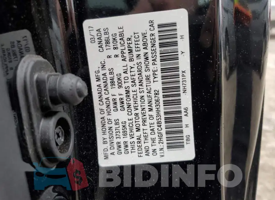 2HGFC4B53HH306782 Photo# 12