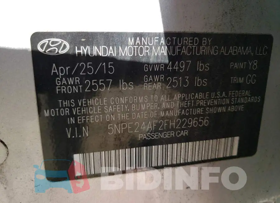 5NPE24AF2FH229656 Photo# 12