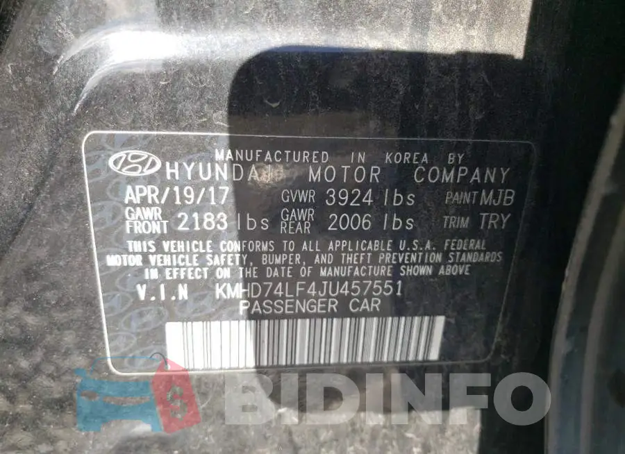 KMHD74LF4JU457551 Photo# 12