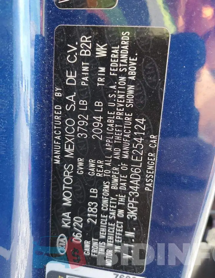 3KPF34AD6LE254124 Photo# 10