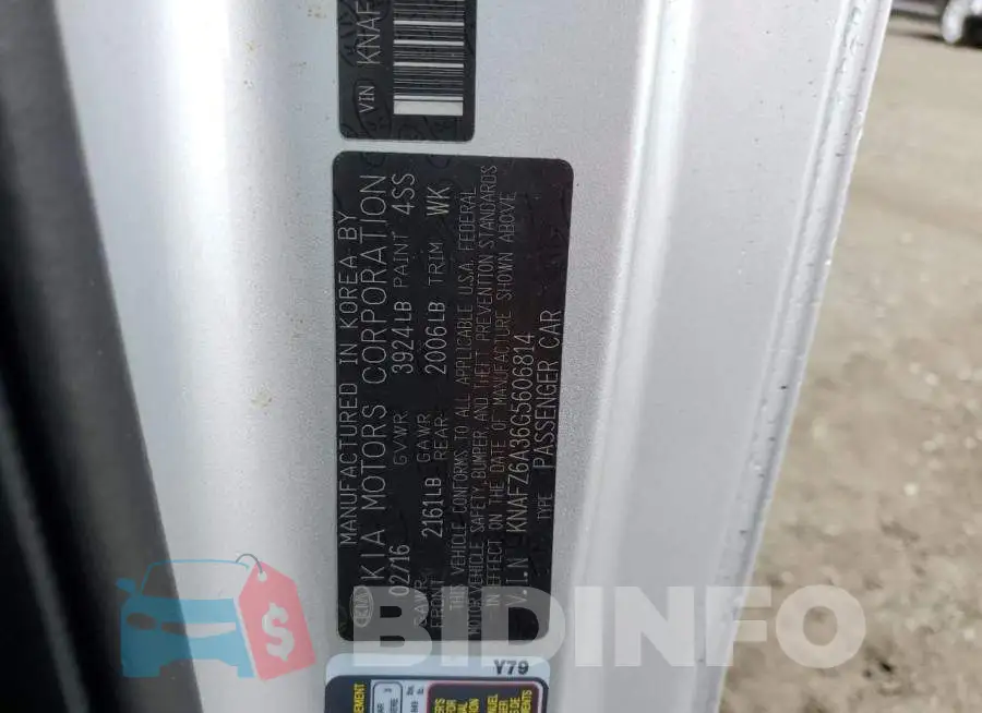 KNAFZ6A36G5606814 Photo# 12