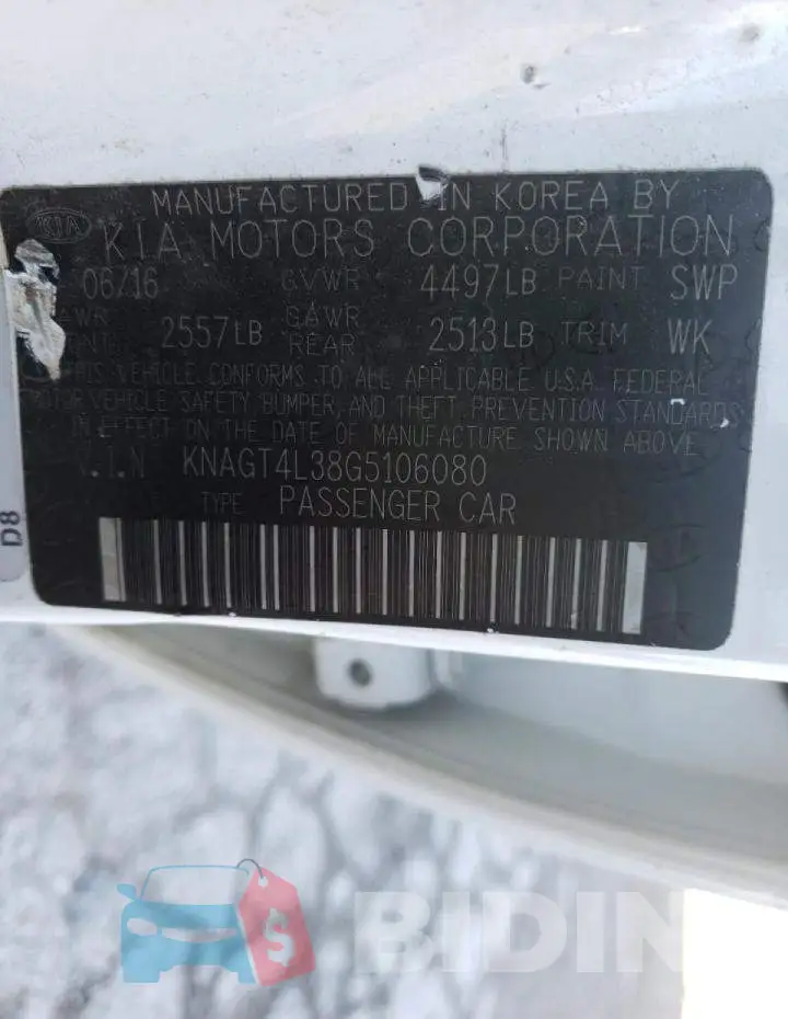 KNAGT4L38G5106080 Photo# 10