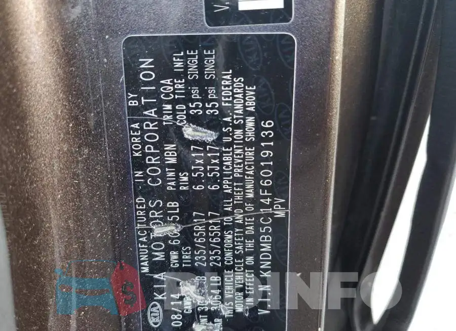 KNDMB5C14F6019136 Photo# 13