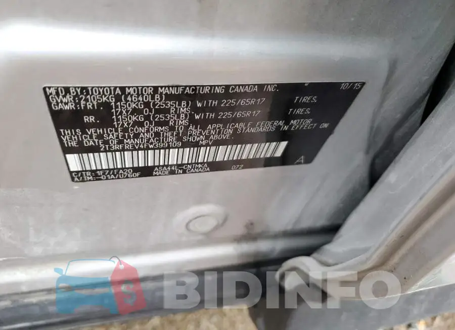 2T3RFREV4FW399109 Photo# 13