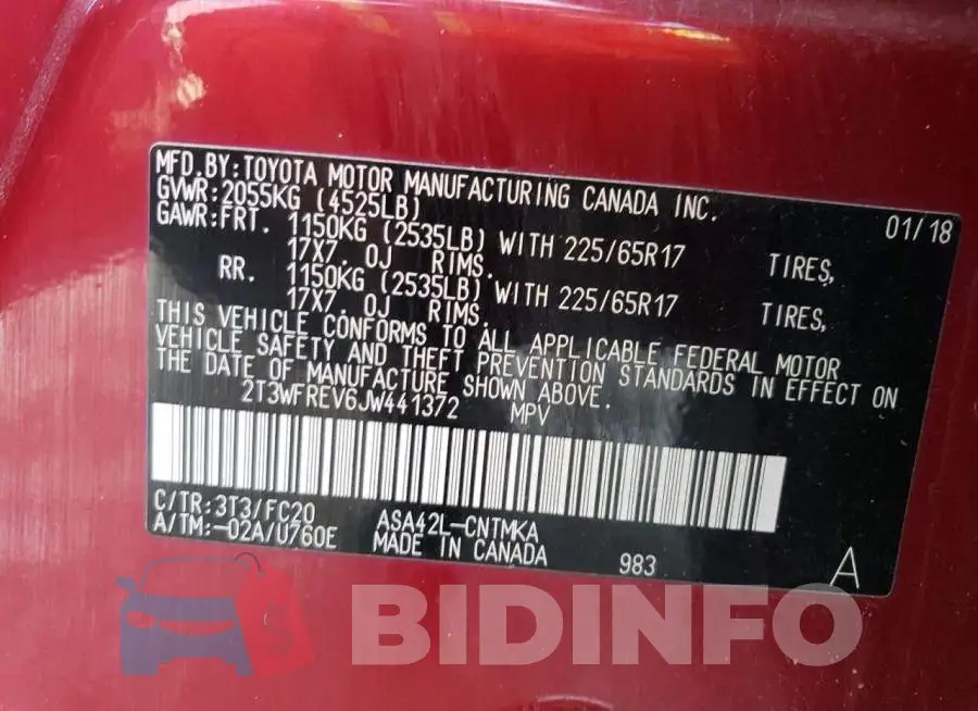 2T3WFREV6JW441372 Photo# 12