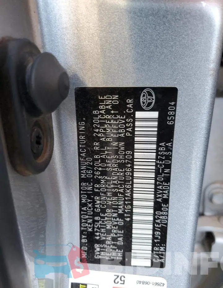 4T1G11AK6LU964709 Photo# 12