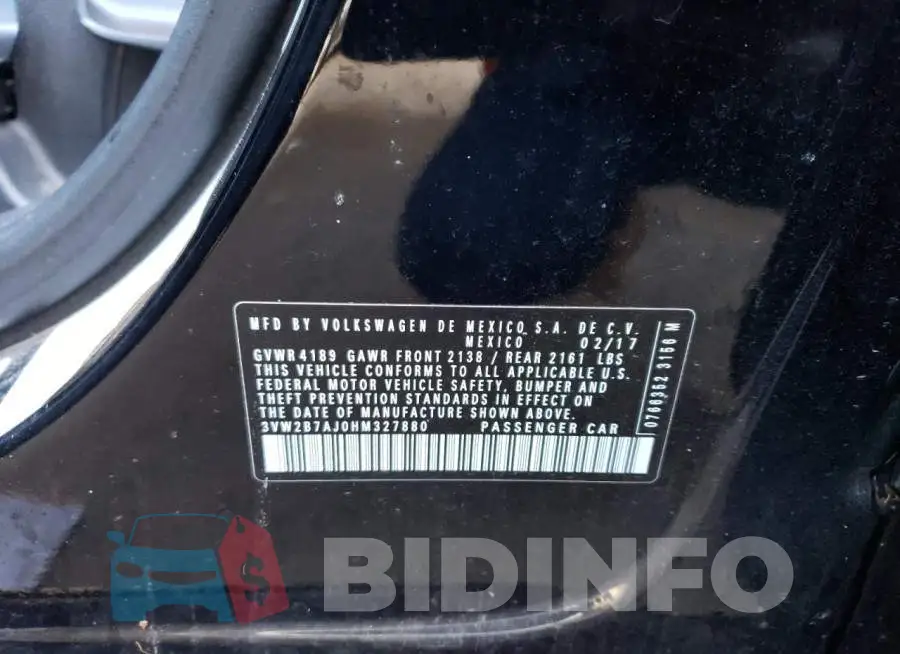 3VW2B7AJ0HM327880 Photo# 12