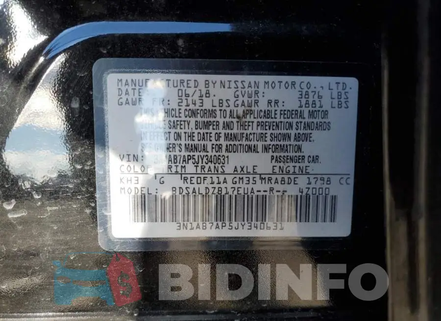 3N1AB7AP5JY340631 Photo# 12