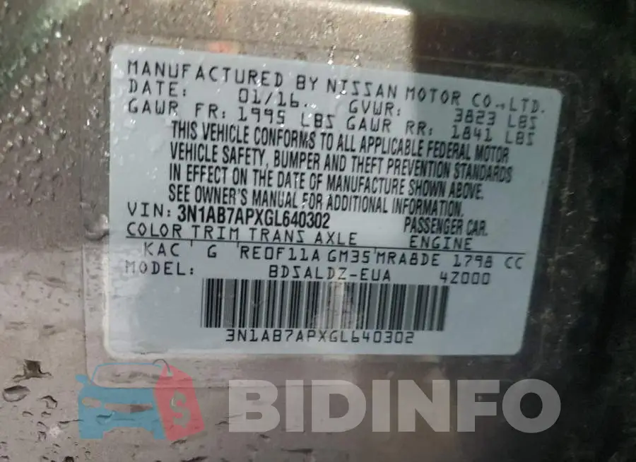 3N1AB7APXGL640302 Photo# 10
