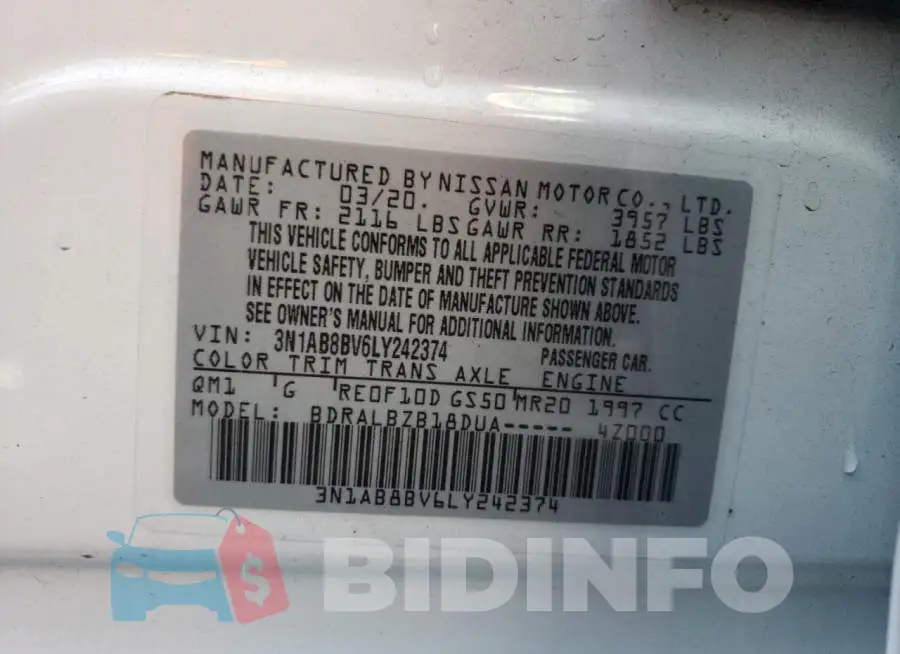 3N1AB8BV6LY242374 Photo# 12