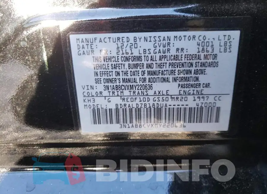 3N1AB8CVXMY220636 Photo# 12