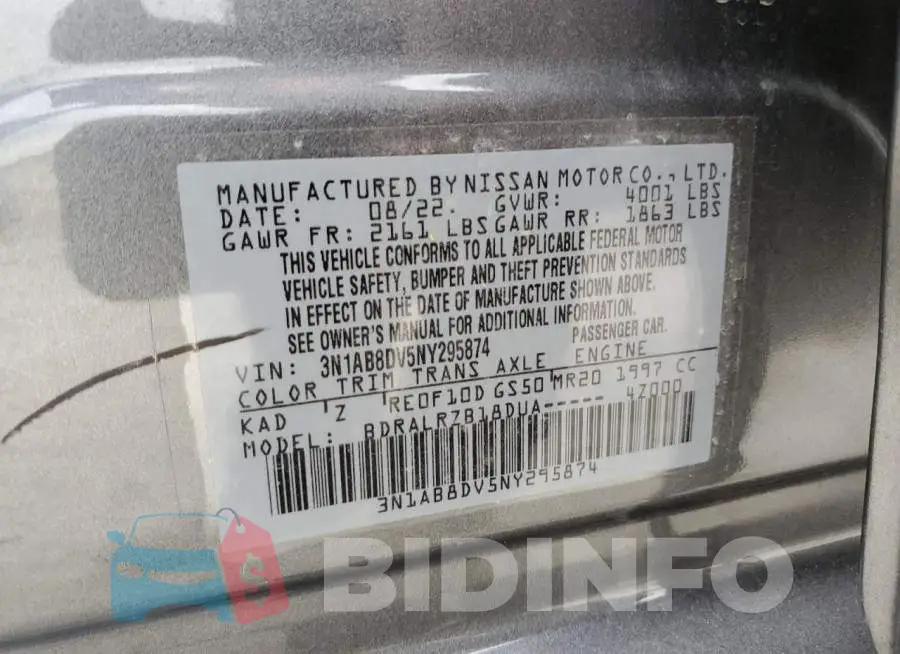3N1AB8DV5NY295874 Photo# 12