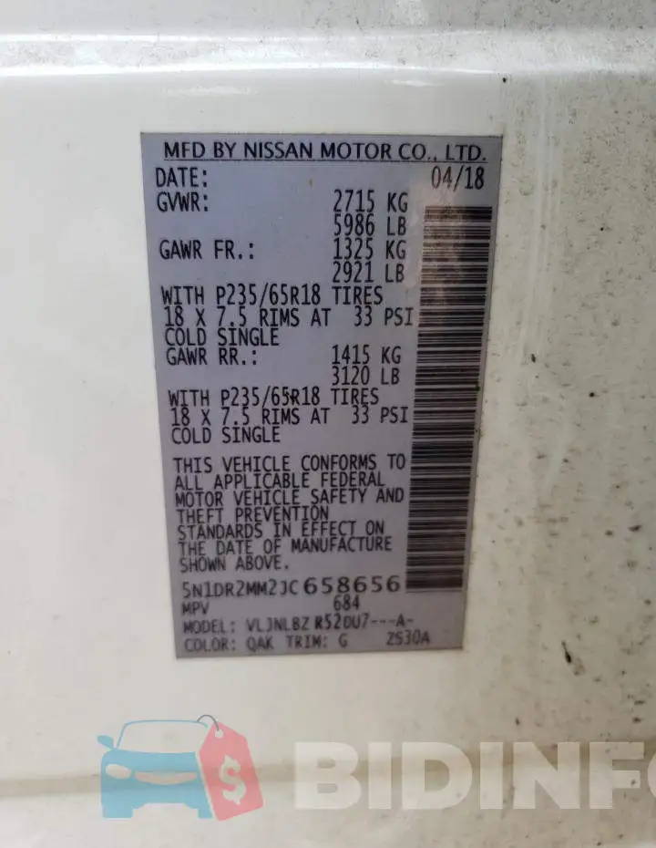 5N1DR2MM2JC658656 Photo# 12