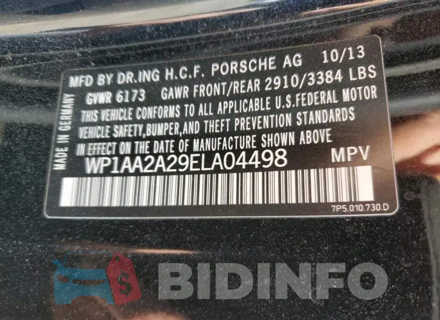 WP1AA2A29ELA04498 Photo# 13