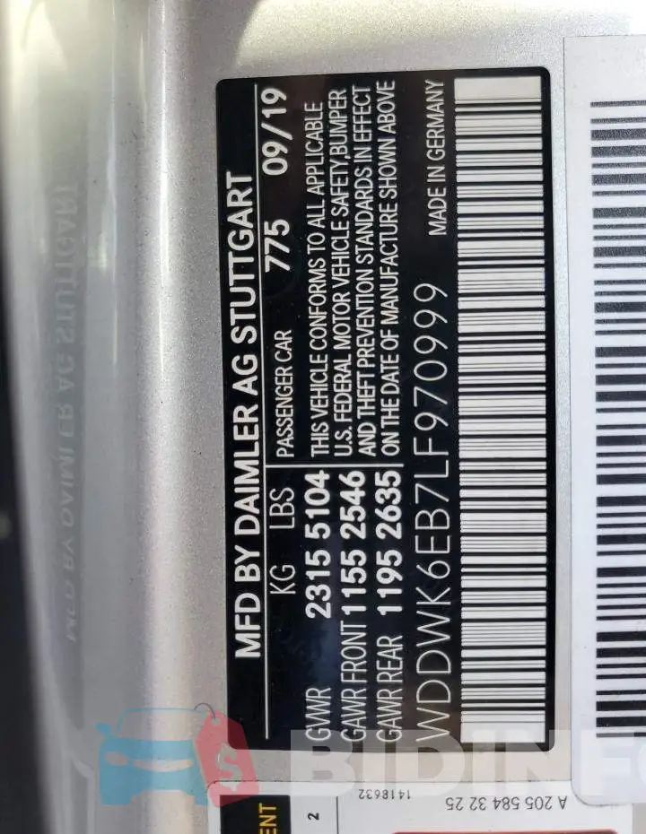 WDDWK6EB7LF970999 Photo# 13