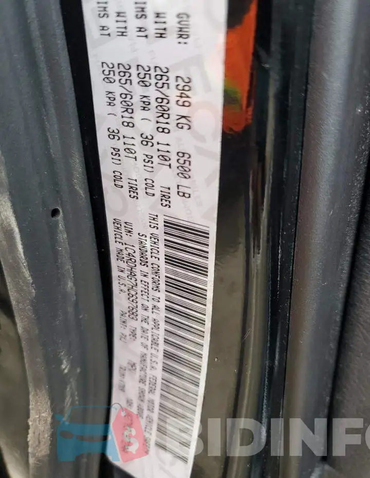 1C4RDHAG7HC697683 Photo# 14