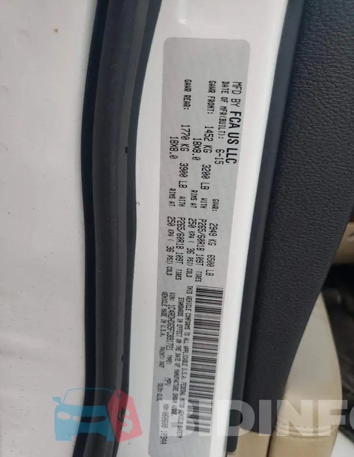 1C4RDHDG5FC891721 Photo# 13