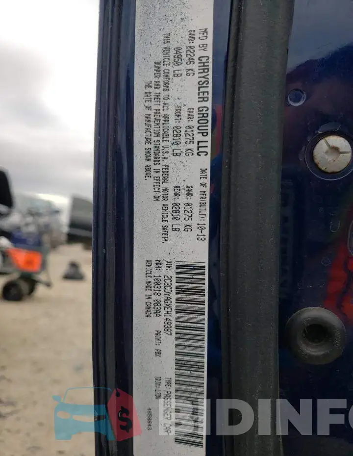 2C3CDYAGXEH149387 Photo# 10