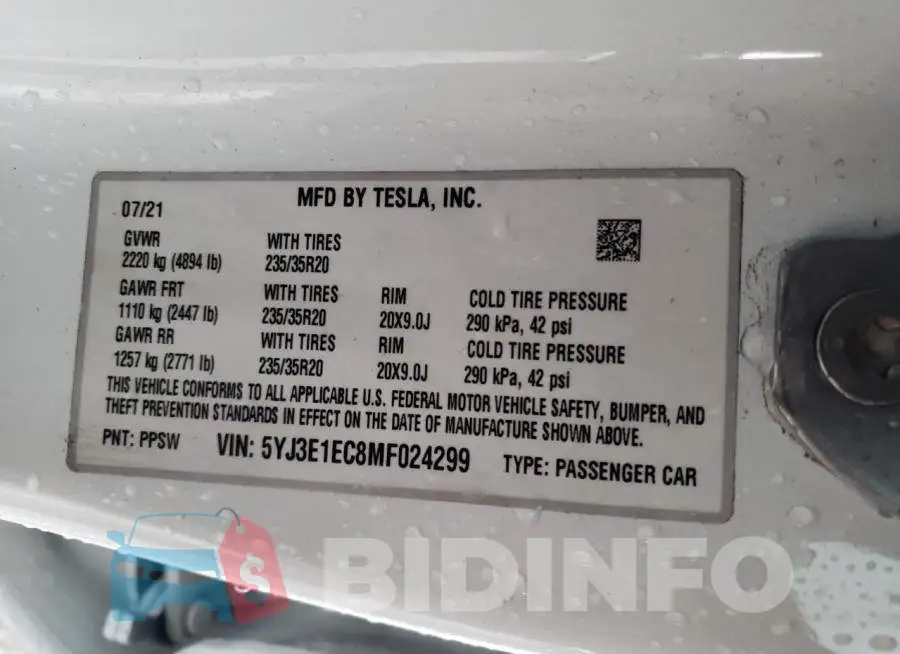 5YJ3E1EC8MF024299 Photo# 12