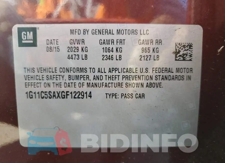 1G11C5SAXGF122914 Photo# 12