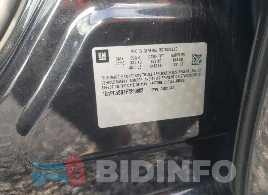 1G1PC5SB4F7260802 Photo# 12