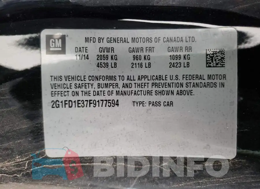 2G1FD1E37F9177594 Photo# 12