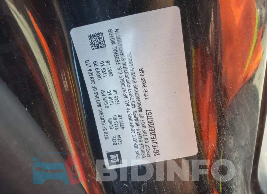 2G1FJ1EJ2E9267757 Photo# 12
