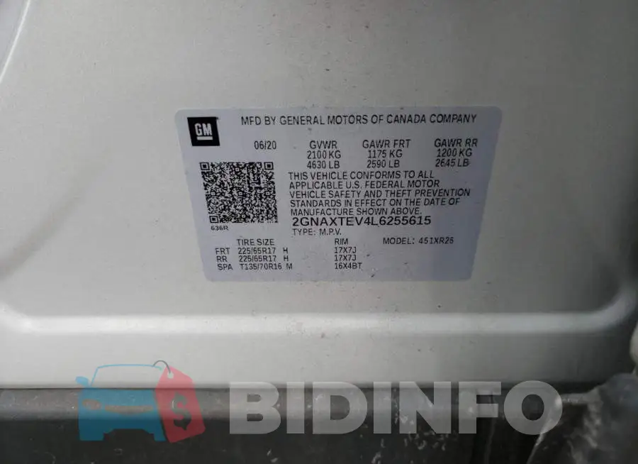 2GNAXTEV4L6255615 Photo# 13
