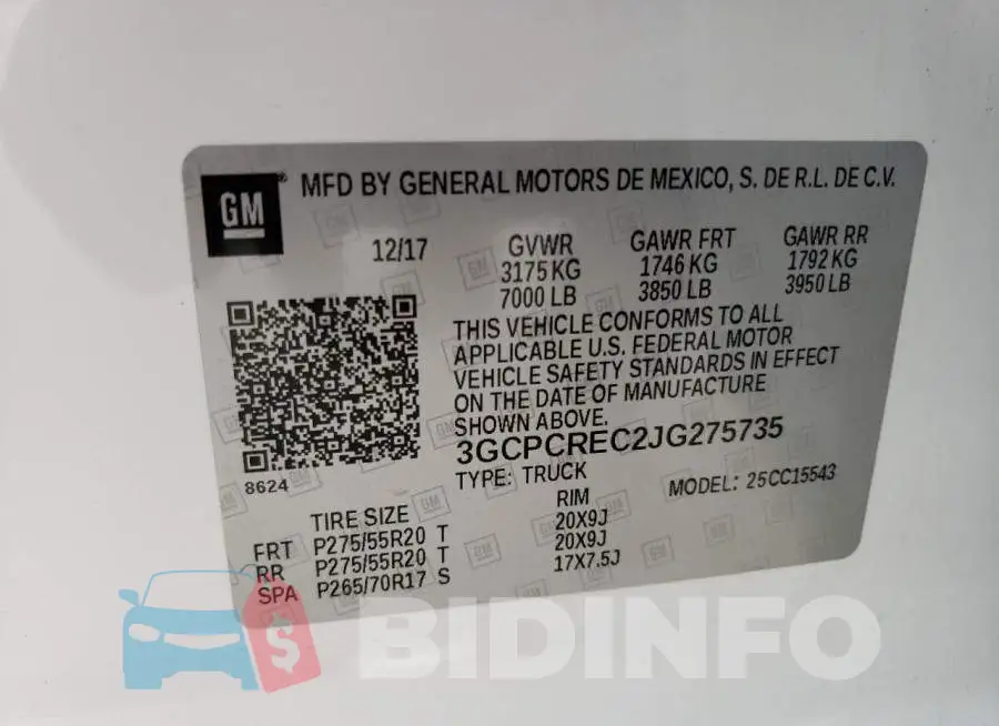 3GCPCREC2JG275735 Photo# 13