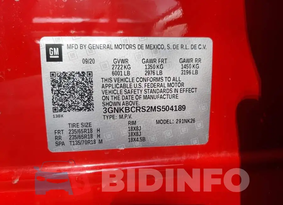 3GNKBCRS2MS504189 Photo# 13