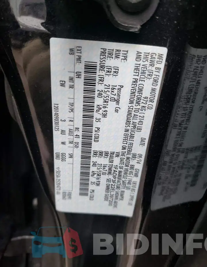 1FADP3F22EL397200 Photo# 12