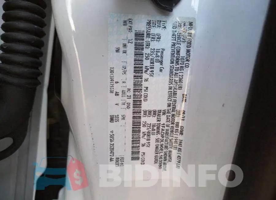 1FADP3L90EL163980 Photo# 13