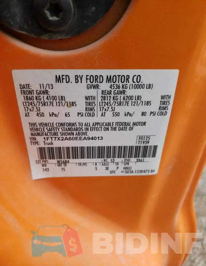 1FT7X2A60EEA94013 Photo# 12