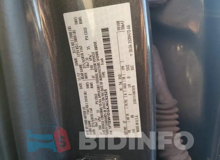 1FTEW1EGXJKC82525 Photo# 12