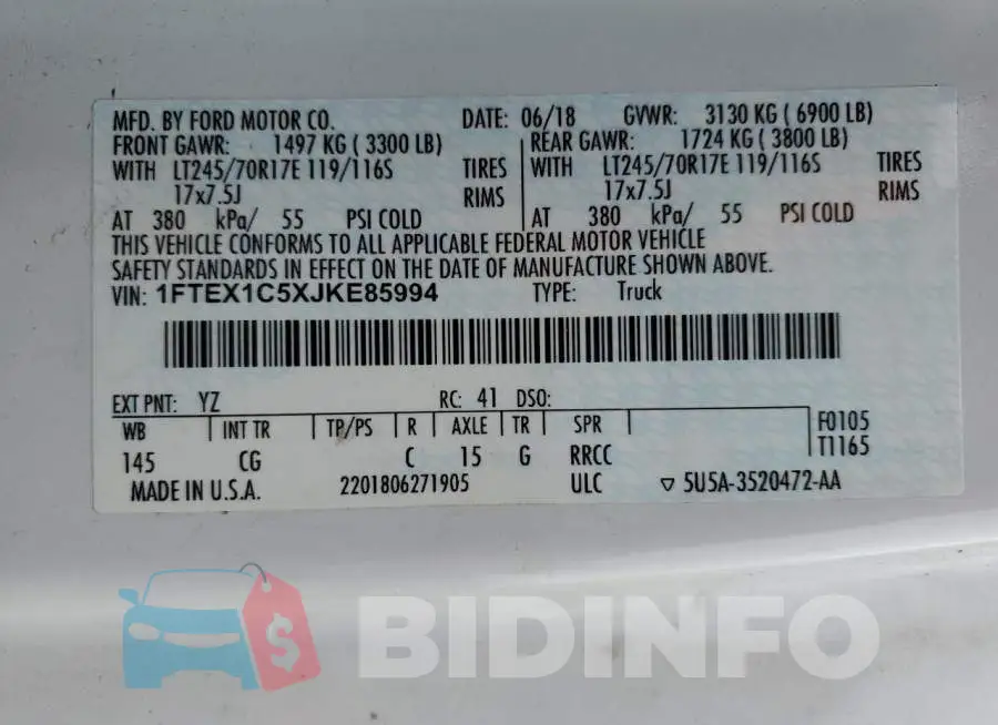 1FTEX1C5XJKE85994 Photo# 10