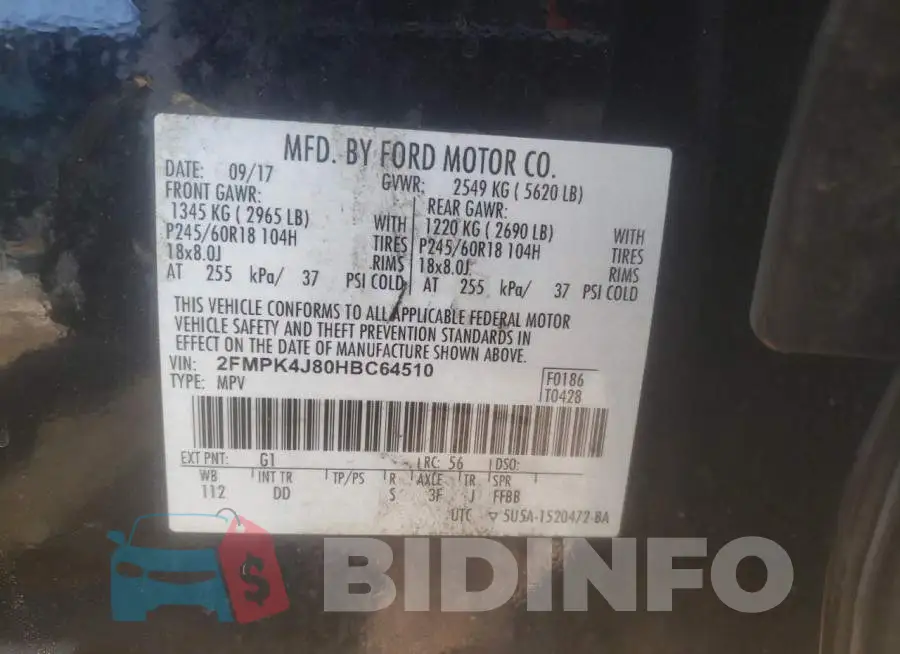 2FMPK4J80HBC64510 Photo# 13