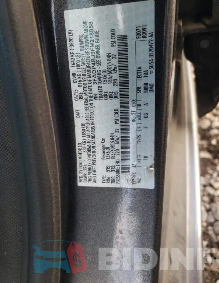 3FADP4BJ3FM218858 Photo# 12