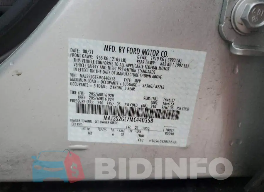 MAJ3S2GE7MC440358 Photo# 13