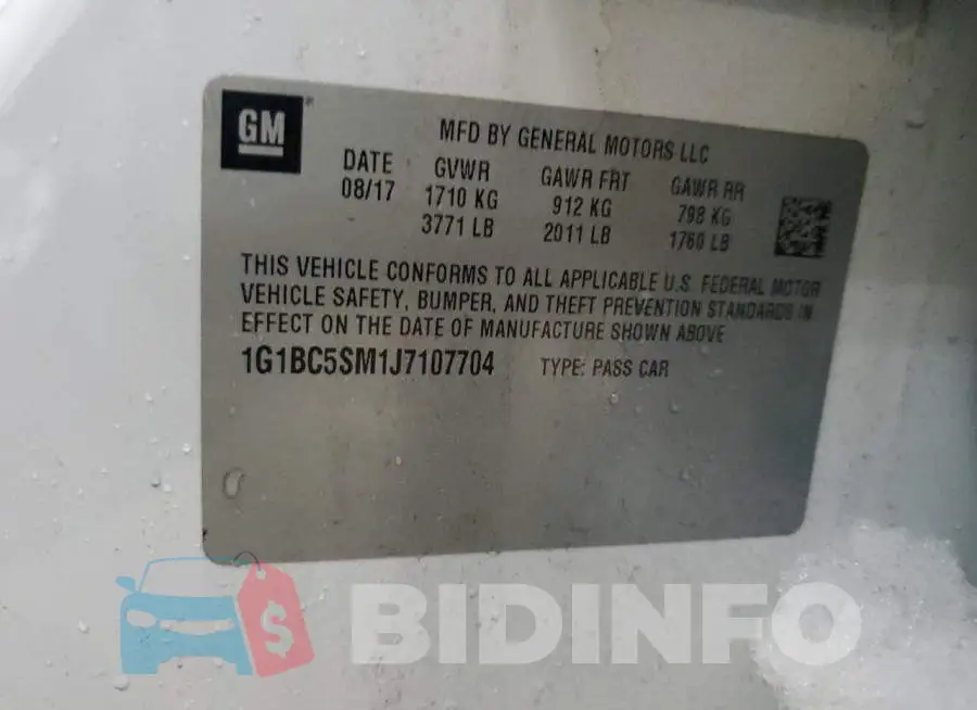 1G1BC5SM1J7107704 Photo# 13