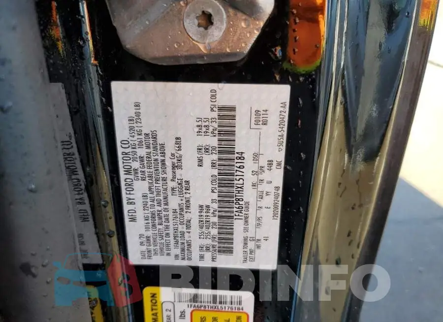 1FA6P8THXL5176184 Photo# 12
