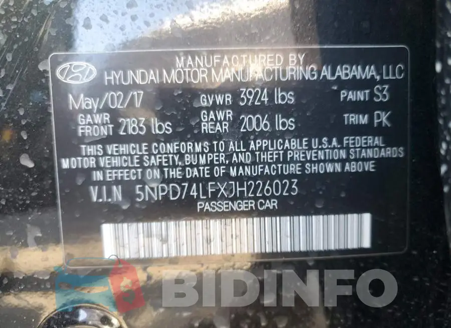 5NPD74LFXJH226023 Photo# 12