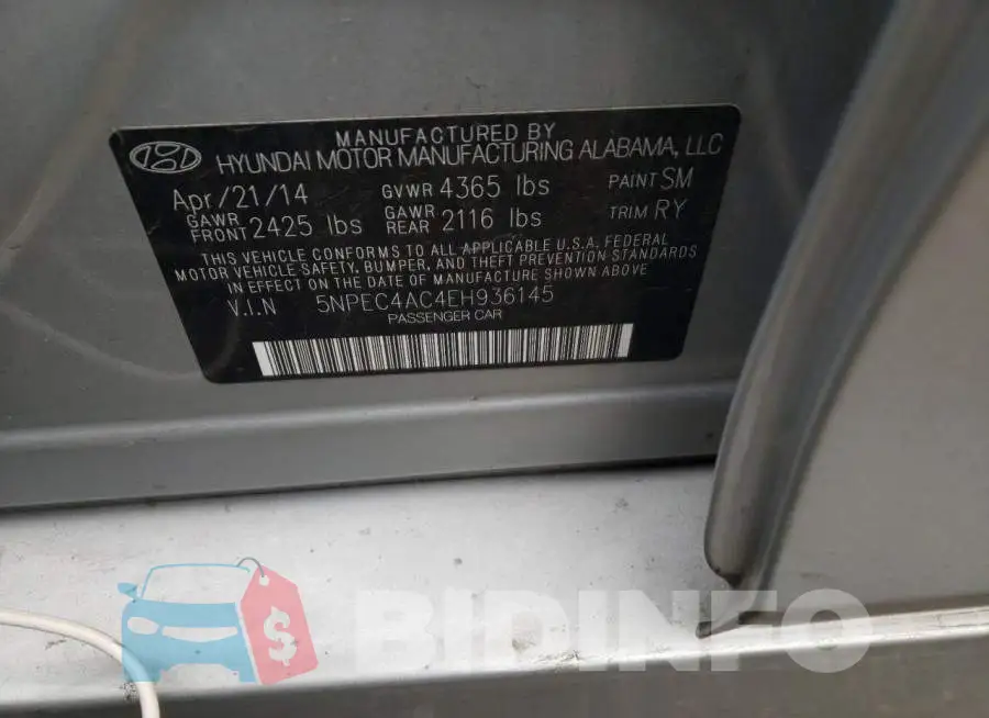 5NPEC4AC4EH936145 Photo# 12