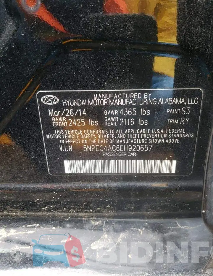 5NPEC4AC6EH920657 Photo# 12