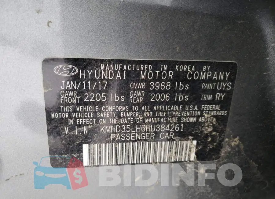 KMHD35LH6HU384261 Photo# 12